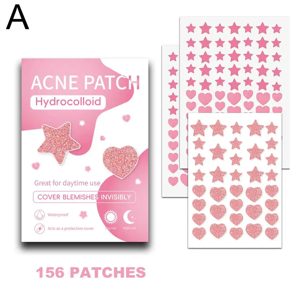 Star Pimple Patches – Colorful Invisible Acne Spot Stickers Acne Pimple Patches Oasis Select A-156pcs