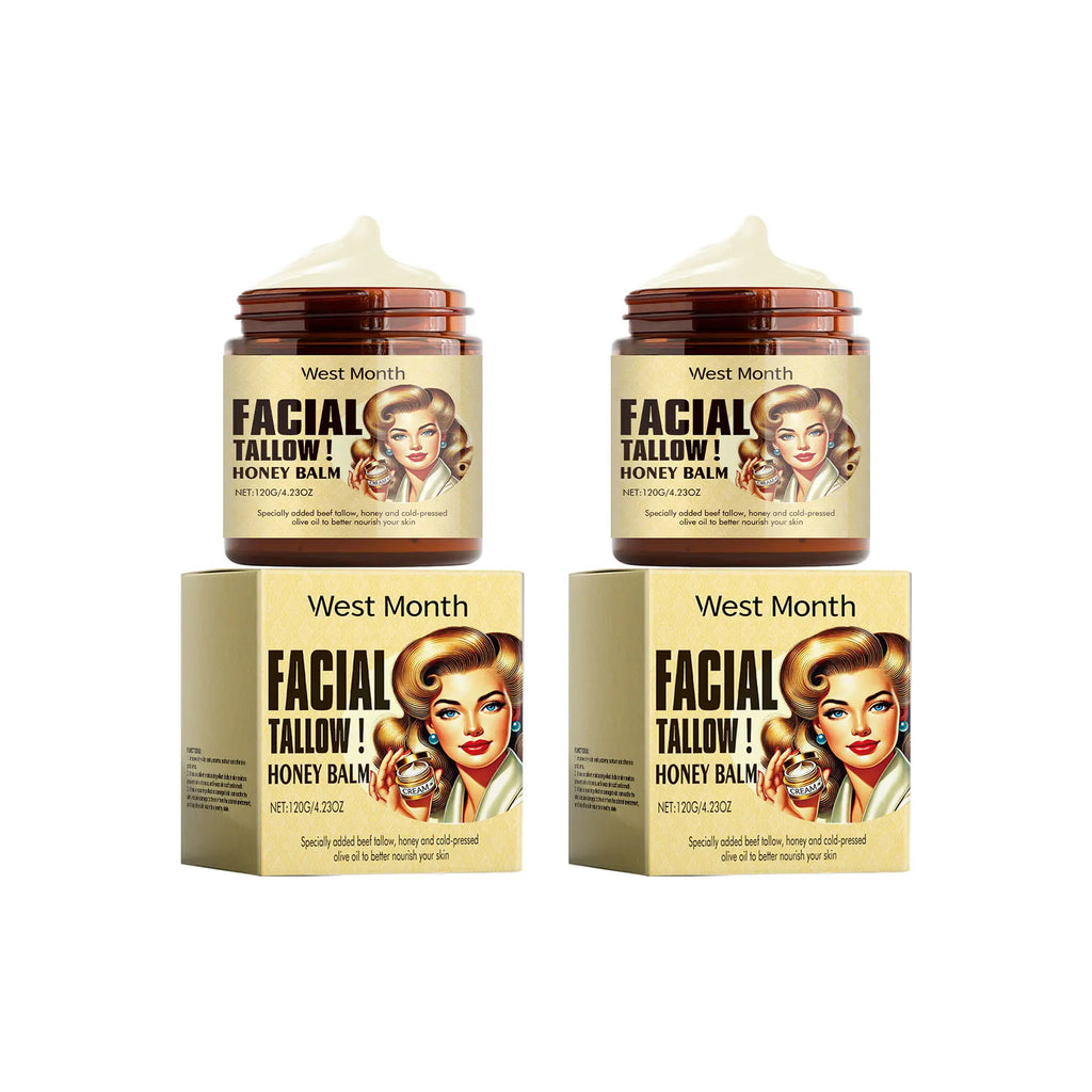 Beef Tallow Face Cream Lasting Moisturizing Soothing Repair Damaged Skin Increase Facial Elasticity Nourishing Smooth Skin Care Oasis Select 2 X 120g boxed