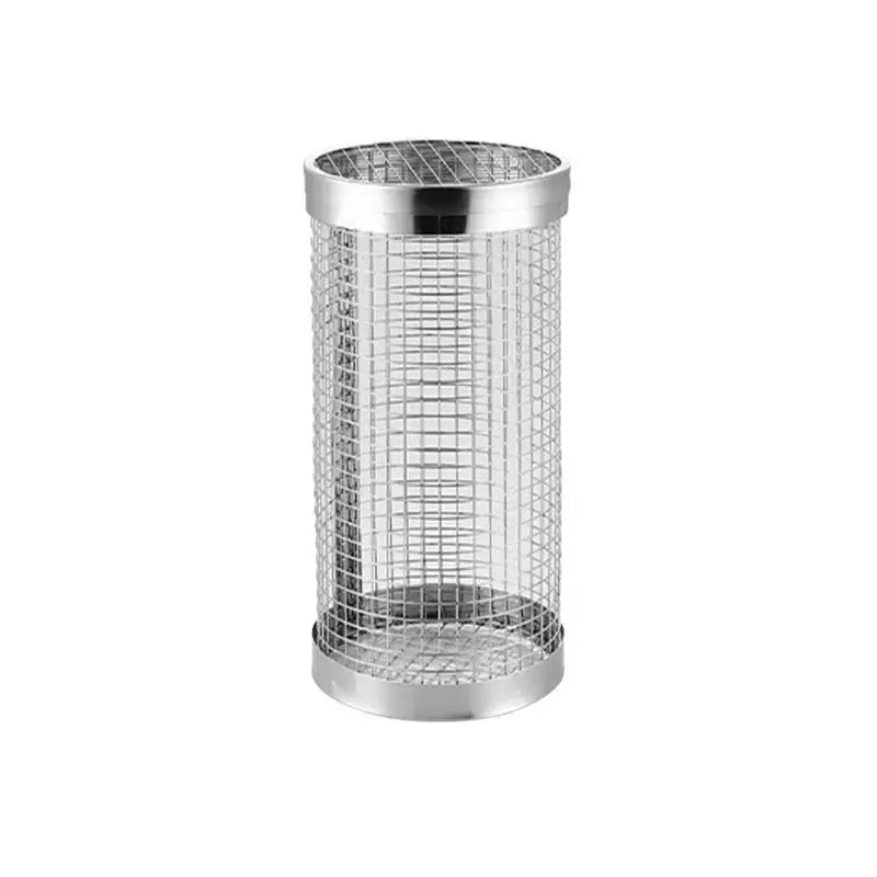 Round Barbecue Cage, Outdoor BBQ Smoking Cage, Portable Barbecue Stove, Rotating and Rolling Stainless Steel Cage Oasis Select