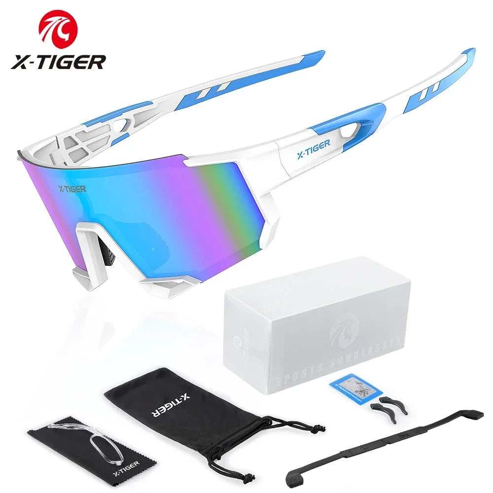 X-TIGER Color Polarized Cycling Glasses Men Women Sports Sunglasses Road MTB Bike Bicycle Riding Protection Goggles Eyewear Oasis Select X-YJ-PXS07 ONE SIZE