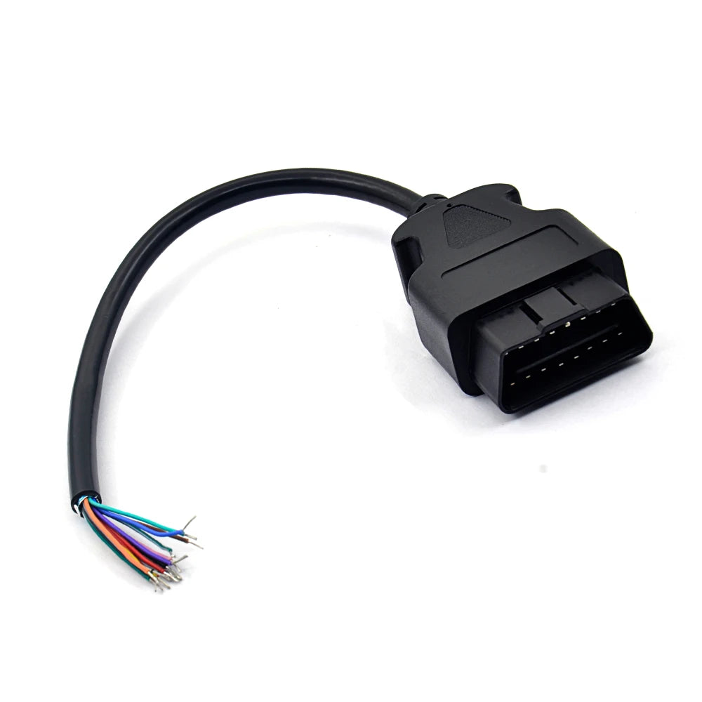 OBDII 16-Pin Male to Female Extension Cable Connector OBD2 Extension Cable Oasis Select 30CM Male Opening