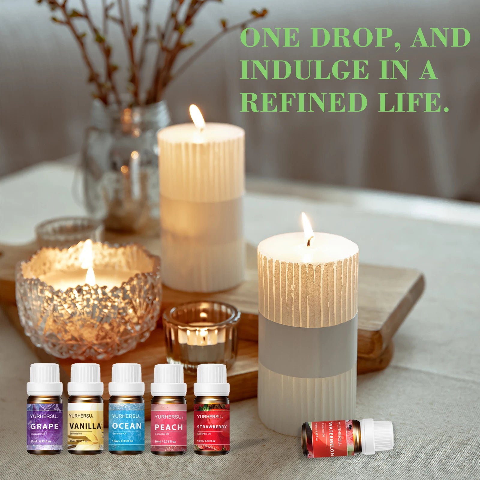 YURHERSU 6-Piece Natural Essential Oils Face Skincare Set Face Essential Oil Set Oasis Select