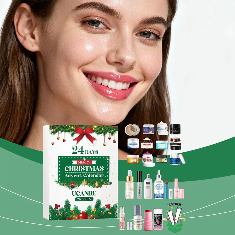 24-Day Beauty Advent Calendar – Skincare & Makeup Gift Set
