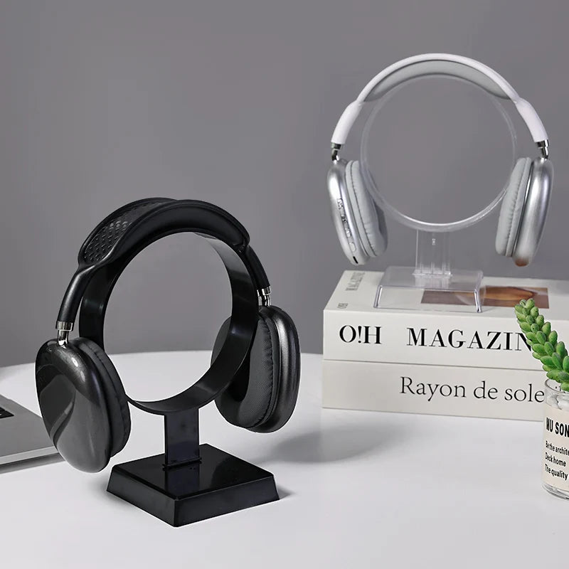 1pc acrylic circular headphone stand detachable transparent/black gaming headset desktop display storage rack Oasis Select