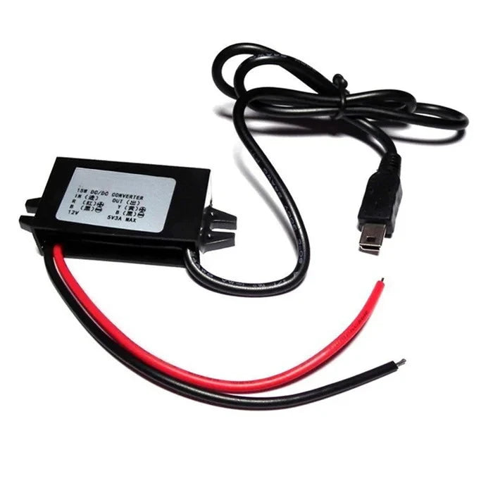 12V to 5V 3A 15W DC-DC Male Female Micro USB Adapter Step Down Buck Converter Power Supply Auto Protection Car Power Oasis Select Single Mini USB 12V24V 5V3A