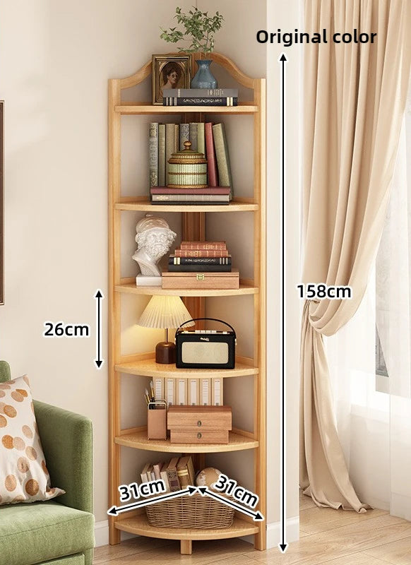 Corner Cabinet Triangle Corner Cabinet Indoor Shelf Shelf Living Room Floor Locker Modern Simple Storage Rack Oasis Select primary colors-6