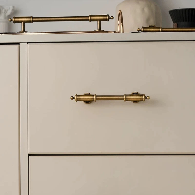 French Antique Bronze Brass Cabinet Wardrobe Door Cabinet Drawer Cabinet Furniture Retro Door Handle Household Handle Oasis Select