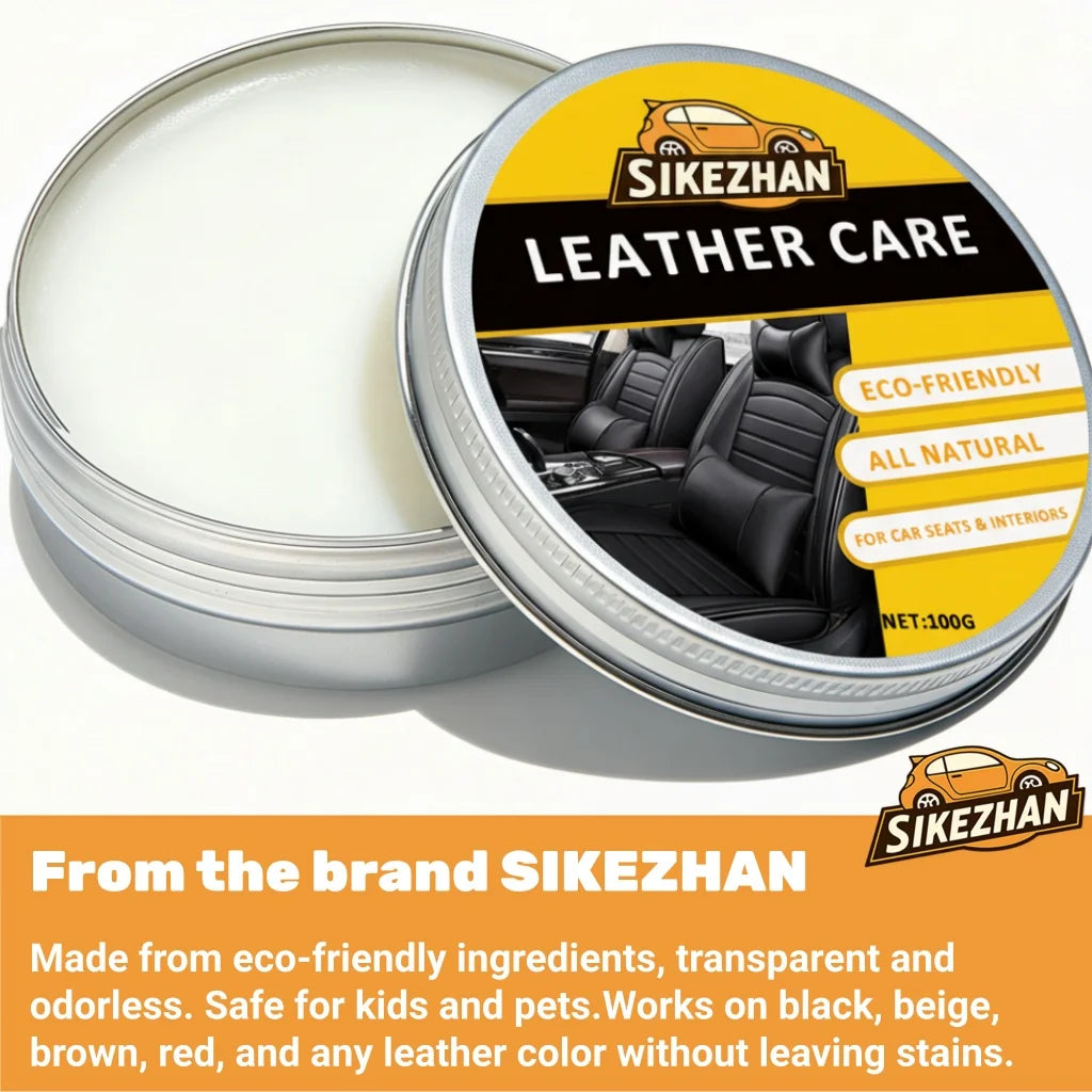 Natural Odorless Leather Conditioner Balm | Transparent Universal Care Cream to Protect & Nourish All Color Car Seats Oasis Select