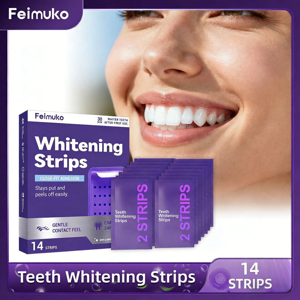 Purple Teeth Whitening Strips Oral Cleaning Removal Gel Improve Dental Yellowing Oral Care, for Lasting Bright Smile Oasis Select
