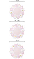 1 set Flower Silicone Heat Insulation Mat Daisy Coaster Pot Bowl Plate Pad High Temperature Resistant Non Slip Table Placemat Oasis Select Pink -Set as shown Flower