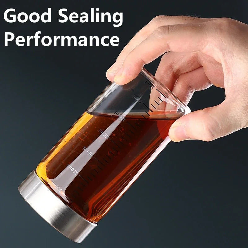 2Pcs 100-500ml Glass Storage Cup Portable Seal Thickening High Borosilicate Thermostability Liquid Storage Cup Scale Sealed Jar Oasis Select