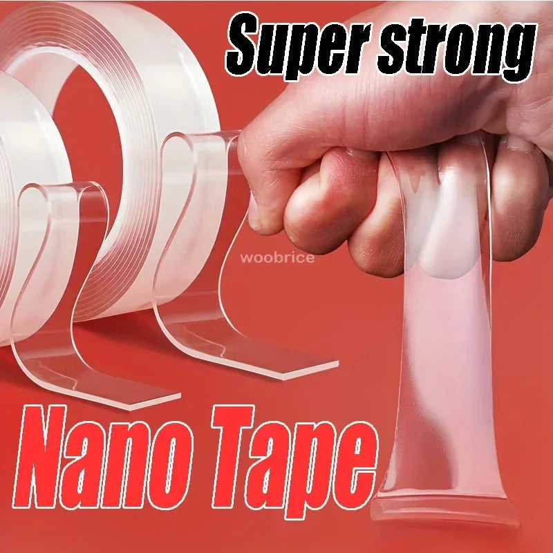 1/3/5m Nano Tape Double-sided Strong Decorative Adhesive Tape Thickened Transparent Waterproof Tape Glue Useful Things for Home Oasis Select