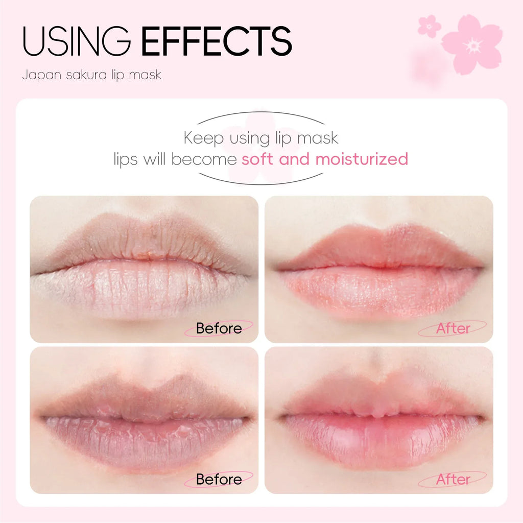 Sakura Hydrating Lip Mask – Exfoliating & Moisturizing Korean Lip Care