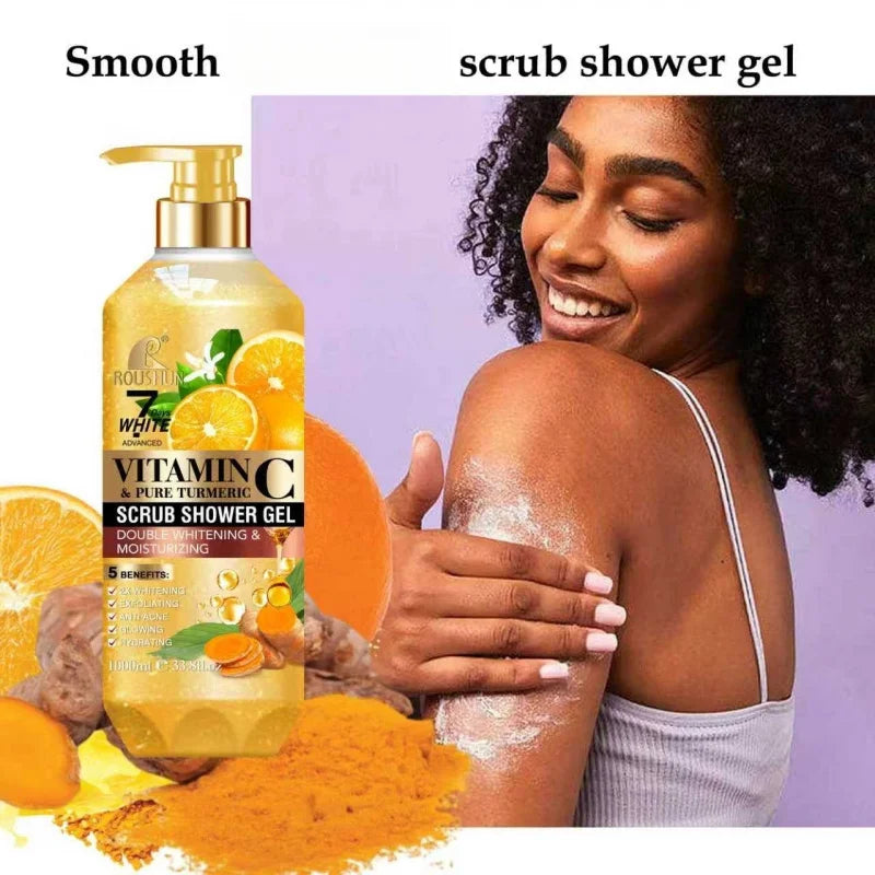 ROUSHUN Vitamin C Turmeric Scrub Shower Gel 1000ml