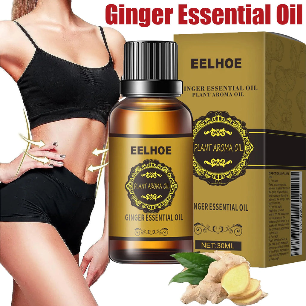 Ginger Essential Oil Slimming Body Massage Natural Fat Burning AntiCellulite Waist Arms Legs Care Promote Metabolism Firming Oil Oasis Select