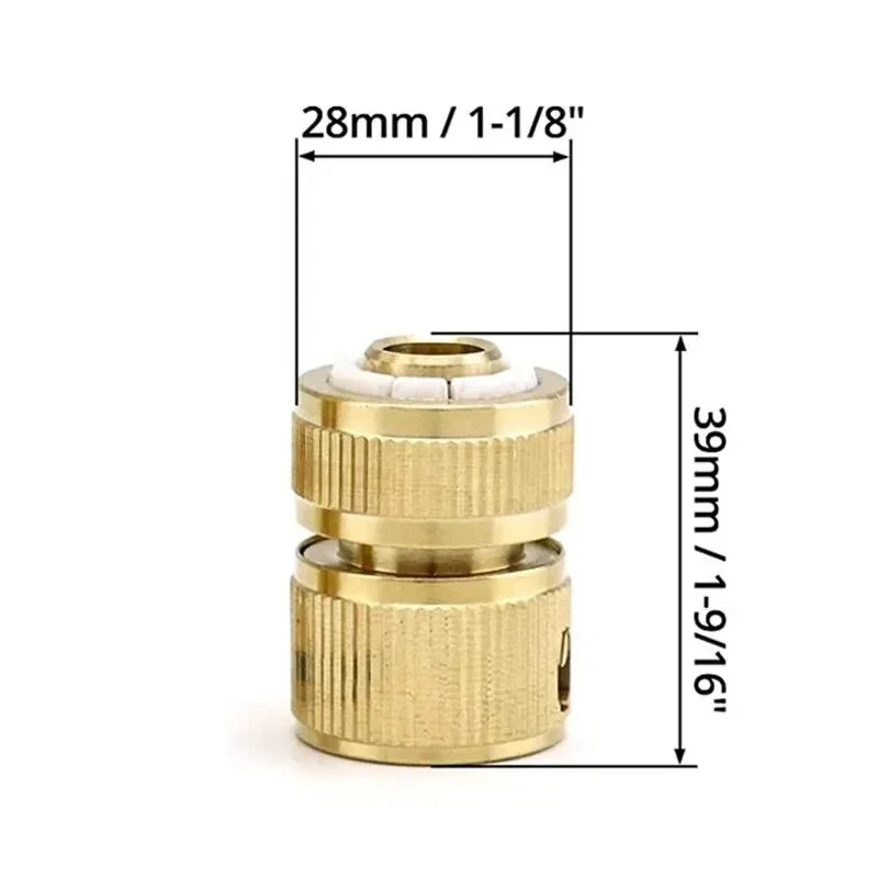 4-way Water Quick Connector High Pressure Quick Coupling For Car Washer Water Gun Adapter Joints Garden Irrigation Accessories Oasis Select golden