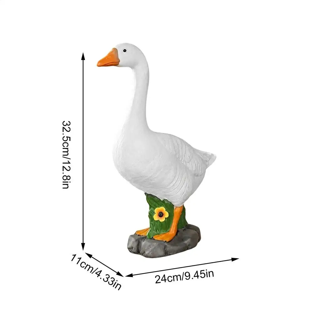 Porch Goose Lawn Garden Goose Statue Resin Realistic Large All-Weather Goose Statue for Garden Yard Farmhouse Pathway Driveway Oasis Select porch goose