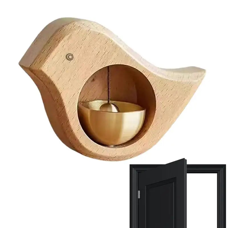 Magnetic Wood Doorbell Chimes Bird-shaped Magnetic Home Garden Welcome Wind Chime Suction Store Entrance Alert Refrigerator Oasis Select