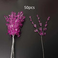 50pcs Acrylic Crystal Bud Branches | DIY Wedding & Home Décor Crystal Craft Branches Oasis Select Purple