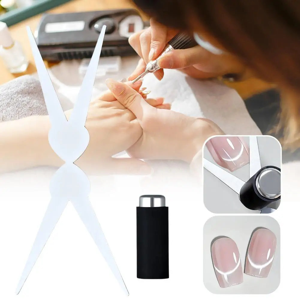French Cat's Eye Nail Art Double Head Y Shape Magnetic Tool DIY Gel Polish Manicure Art Set for Nail Salon Design Tool Oasis Select