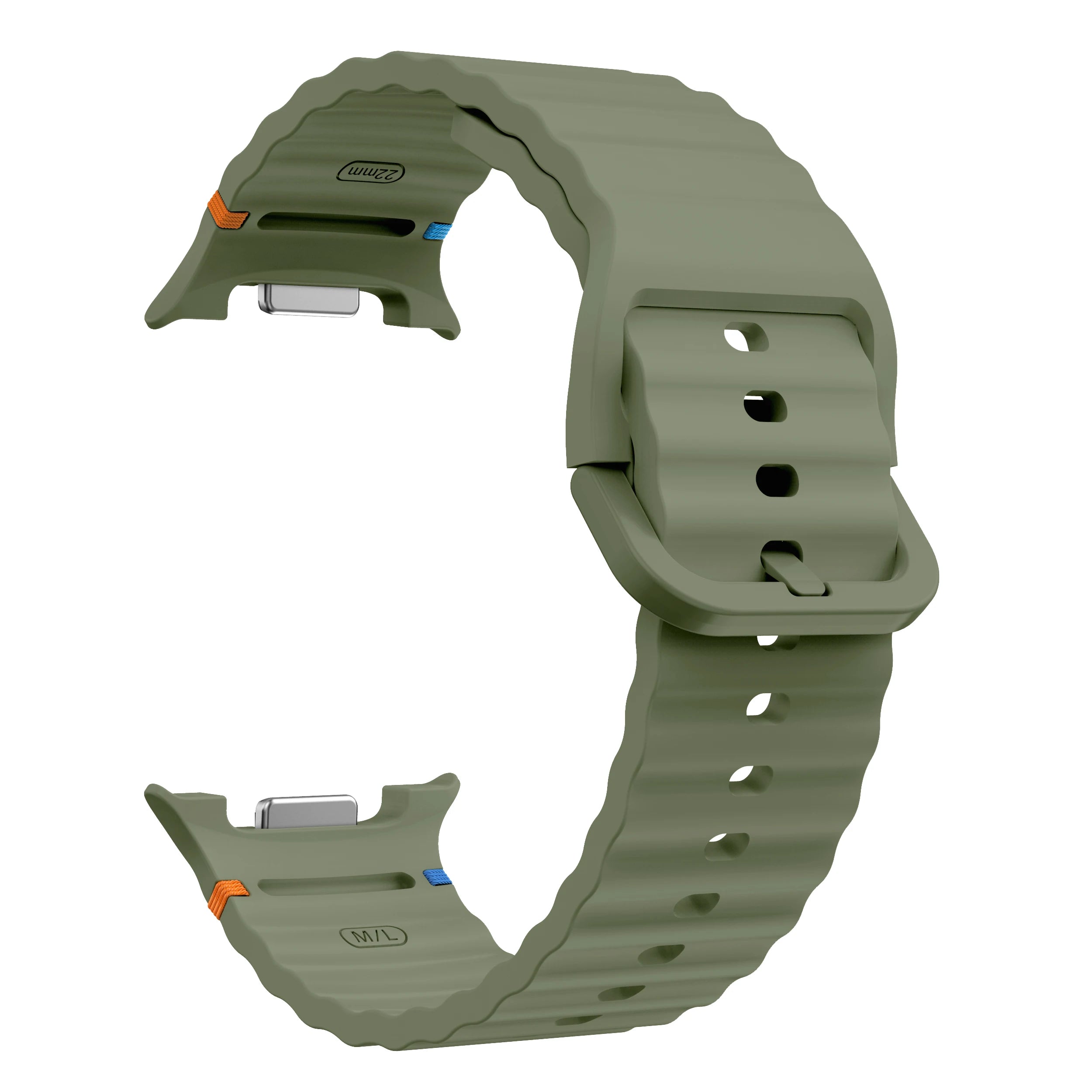 Silicone Band for Samsung Galaxy Watch 8 40mm 44mm Classic 46mm Silicone Watch Band Oasis Select army green galaxy 8classic 46mm
