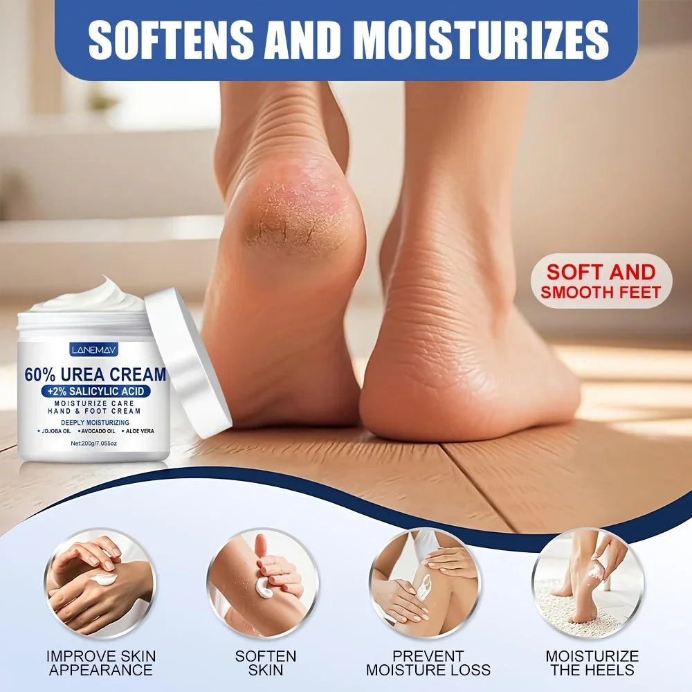Lanemay 60% Urea Cream – Hand & Foot Moisturizer 200g Foot & Hand Cream Oasis Select