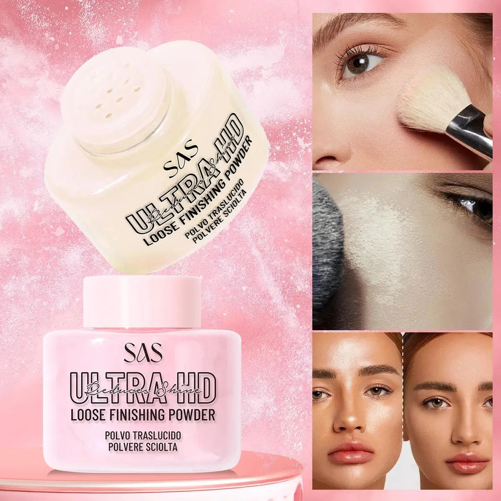 USHAS Matte Loose Setting Powder – Oil-Free, Pore-Blurring