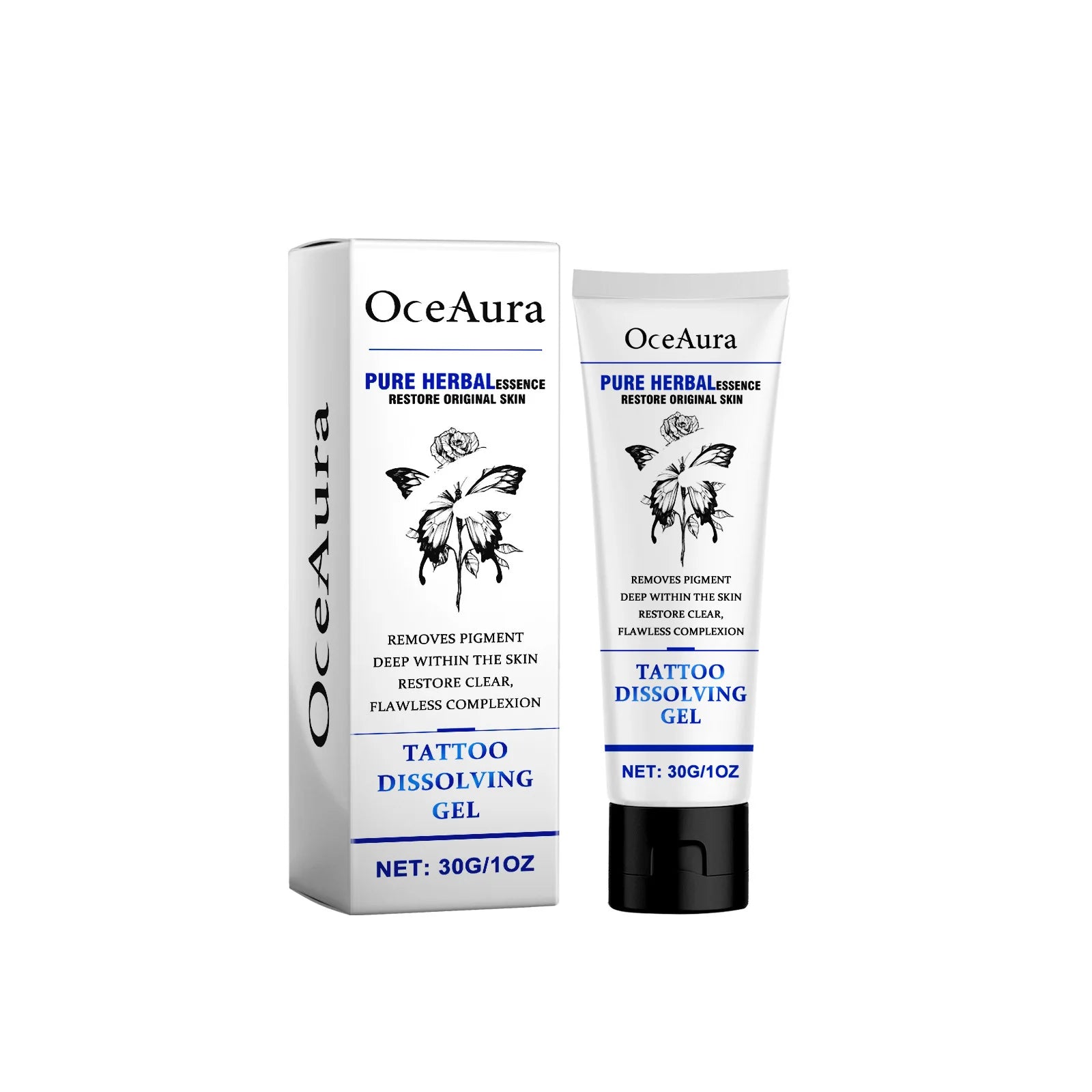 OceAura Tattoo Removal Gel – Painless Fading & Skin Repair Tattoo Removal Gel Oasis Select 30g boxed
