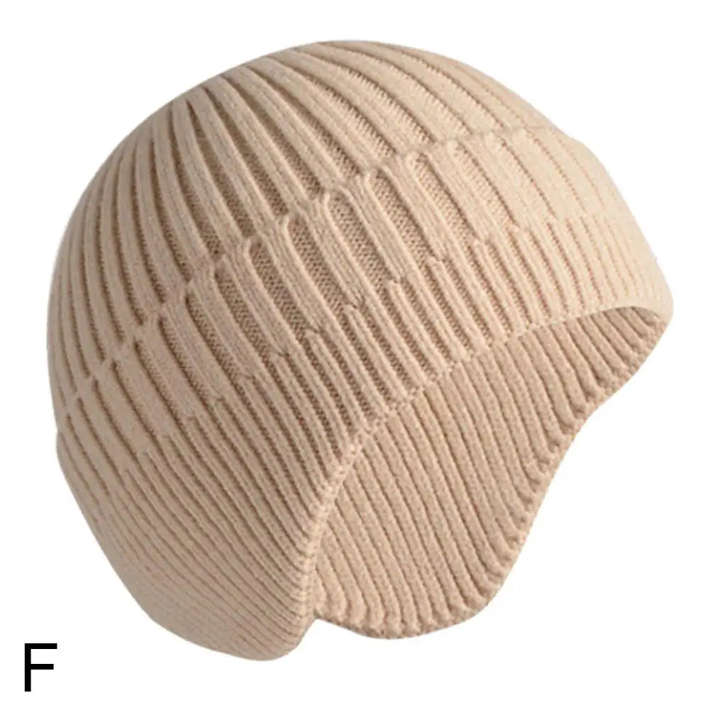 Winter Knit Beanie with Ear Protection – Unisex Cycling Hat Winter Knit Beanie Oasis Select Beige