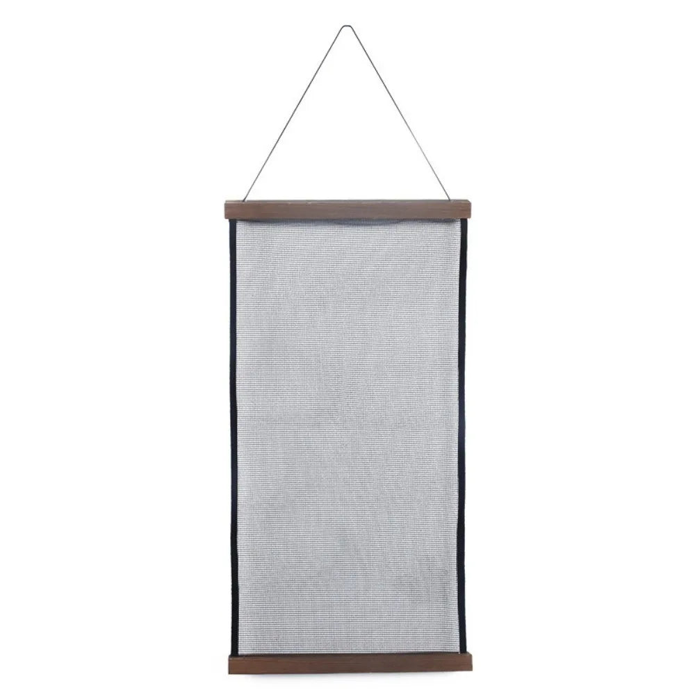 Wood Frame Mesh Grid Jewelry Hanging Display & Storage Rack