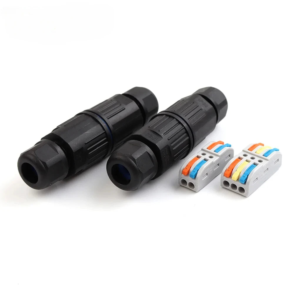 IP68 Waterproof Cable Connector Quick Connection 2 in 2 out 3 in 3 out 2/3 Pin Electrical Terminal Adapter Wire Connector Oasis Select