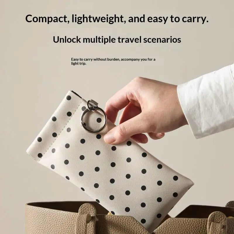 Polka Dot Eyeglasses Case – Travel Sunglasses Zipper Pouch Eyeglasses Case Oasis Select