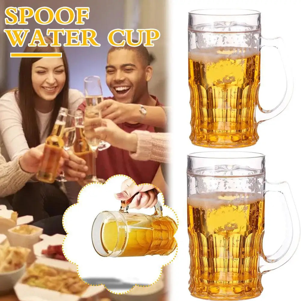 400ml Double-Wall Trick Beer Mug – Novelty Transparent Cup Novelty Beer Mug Oasis Select