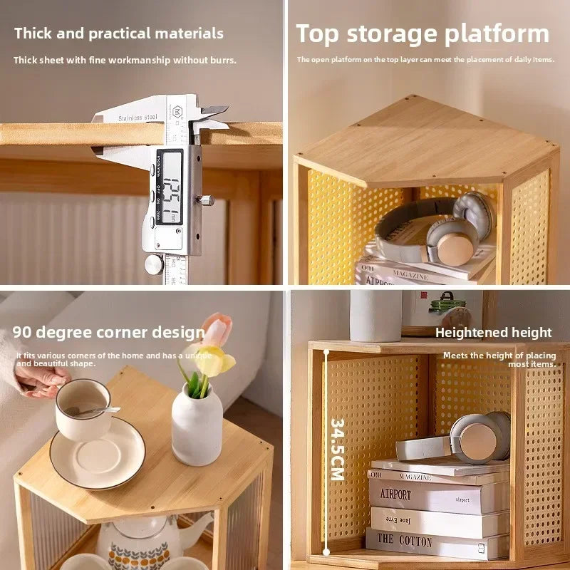 Multi-functional Combinable solid wood bookshelf storage cabinet bookshelf shelf simple locker children's picture book rack Oasis Select
