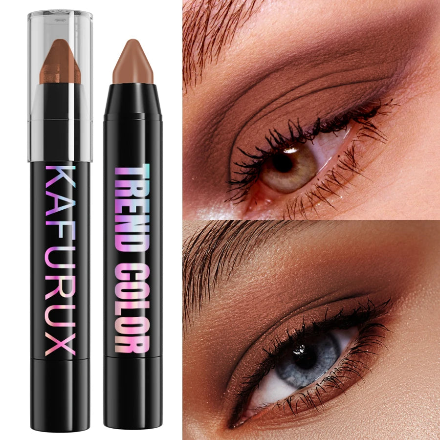 KAFURUX 25-Color Glitter Eyeshadow Pencil – Waterproof & Matte