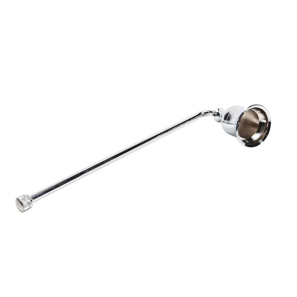 Elegant Bell Shaped Candle Wick Trimmer Long Handle Turn Off Extinguisher Flame Snuffer Wick Cover Home Oasis Select Short Handle Silvery