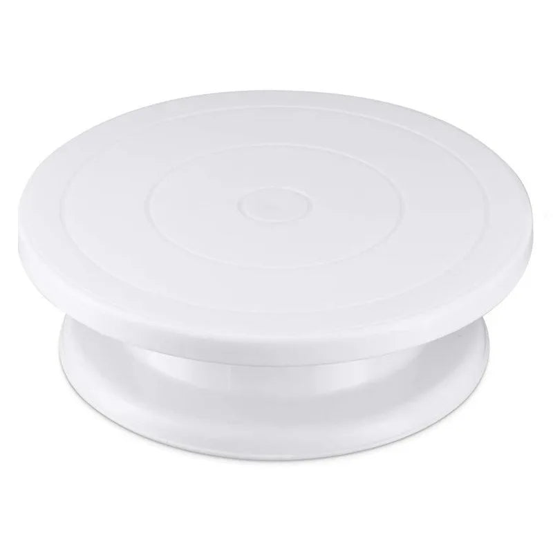 Rotating Cake Turntable, Anti-Skid Base For Carving, Pottery, Painting, Cake Decoration Suitable For Baking And Pottery Lovers Oasis Select WHITE