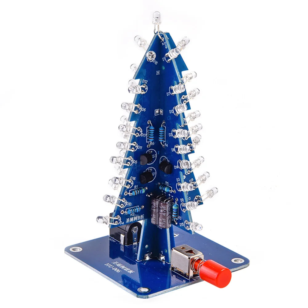 Three-Dimensional 3D Christmas Tree LED DIY Kit Colorful LED Flash Circuit Kit Electronic Fun Suite Oasis Select