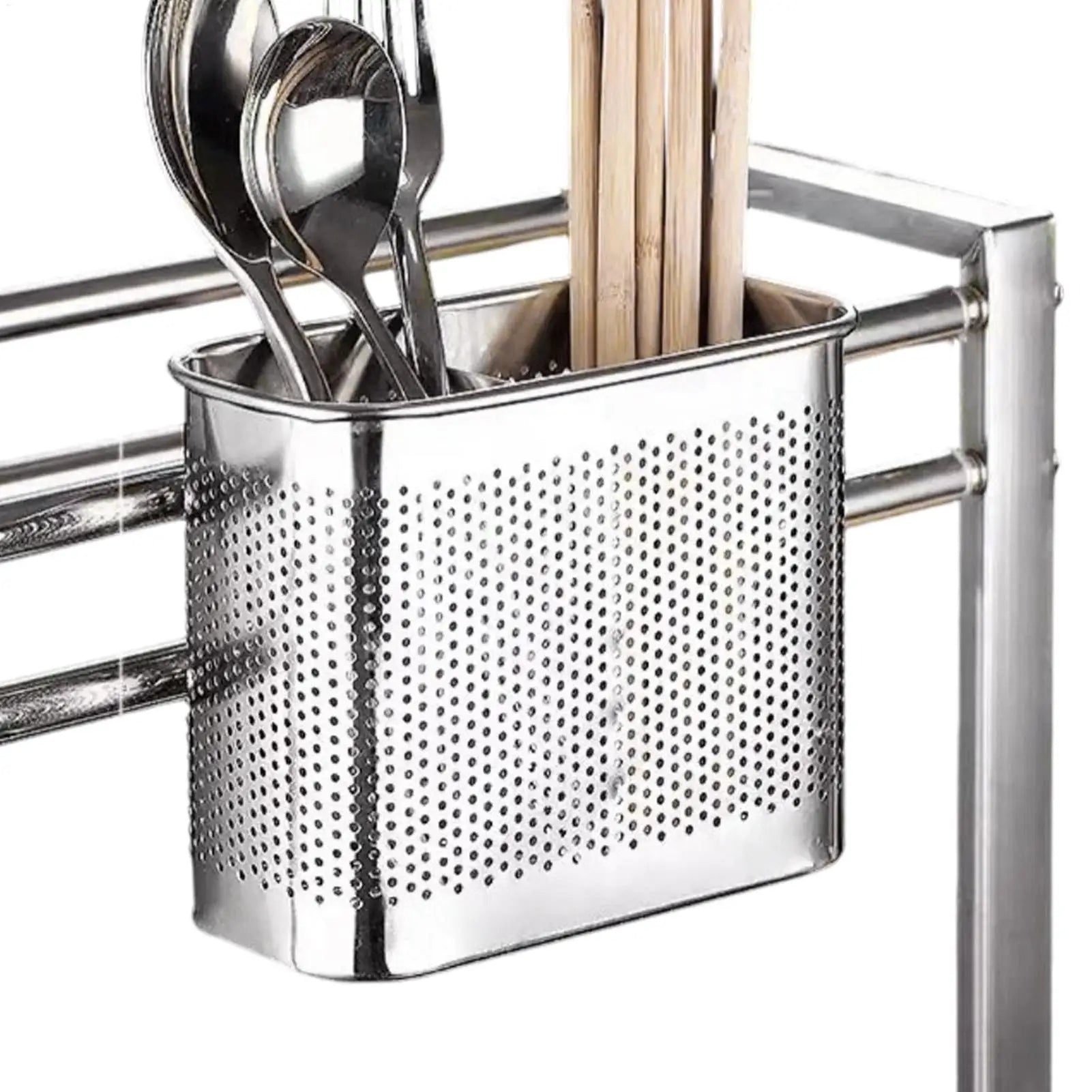 Metal Utensil Holder Portable Drying Metal Holder with Hook Utensil Drying Rack for Kitchen Sinks Counter Home House Indoor Oasis Select