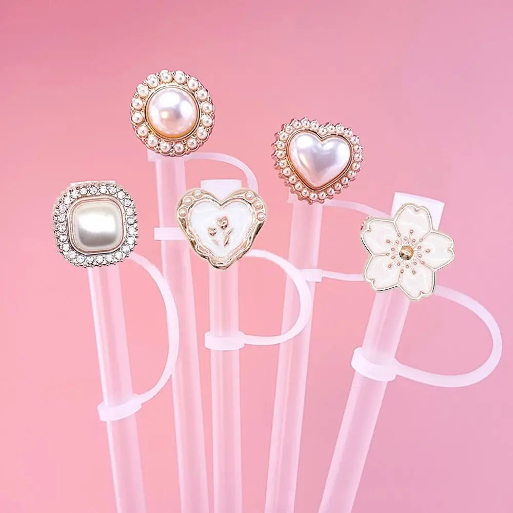 Silicone Straw Cover Cap Dust-Proof Bell Flower Straw Topper for Stanley Tumbler Cup Straws Accessories Oasis Select