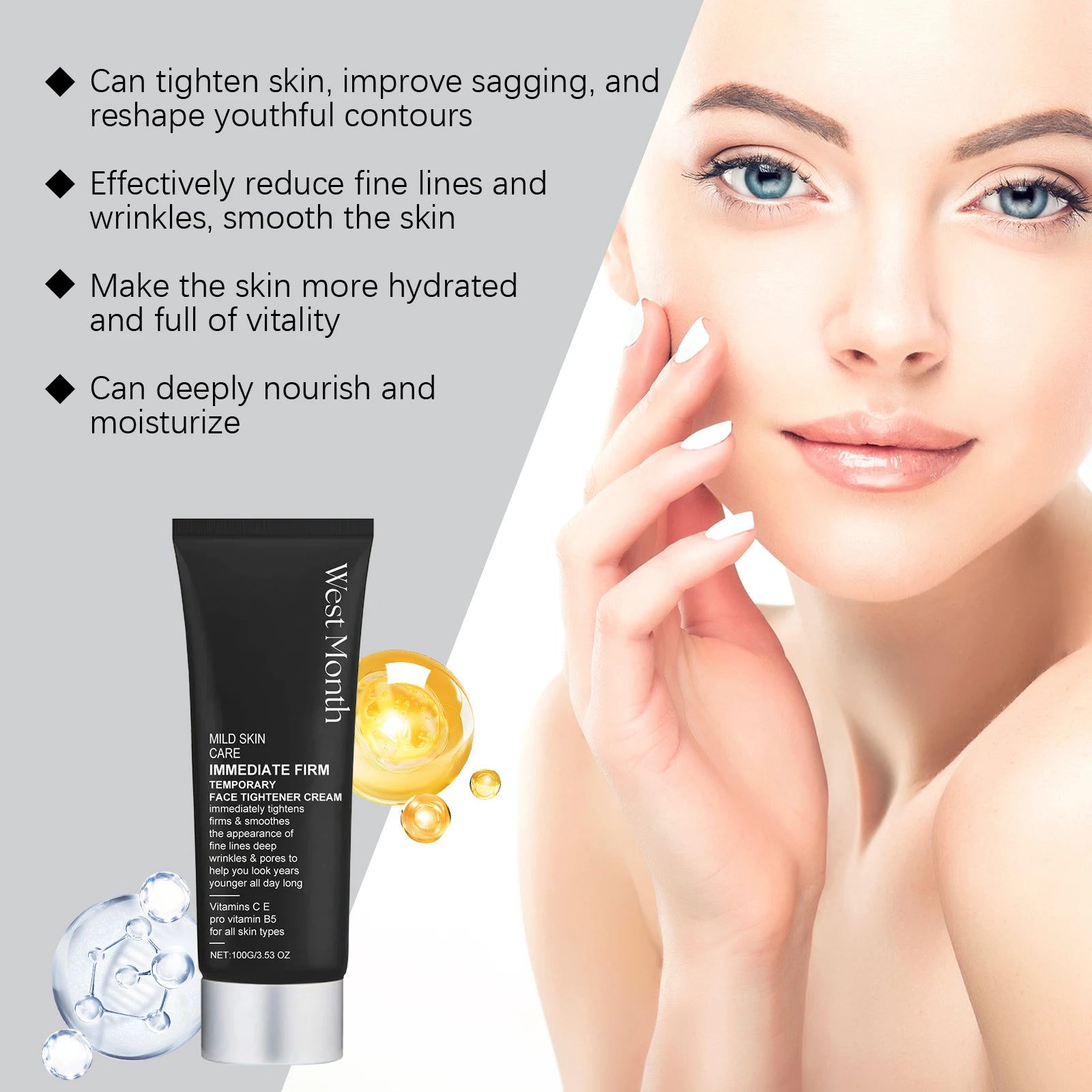 Firming Face Cream Reduce Fine Lines Impove Dryness Sagging Skin Increase Elasticity Soothing Lifting Rejuvenation Facial Care Oasis Select