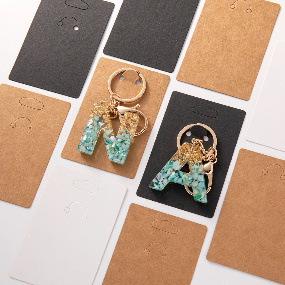 100pcs 6x9cm Keychain Display Card Packaging with Self-Sealing Bags For Bracelet Jewelry Wrapper Display Small Business Supplies Oasis Select