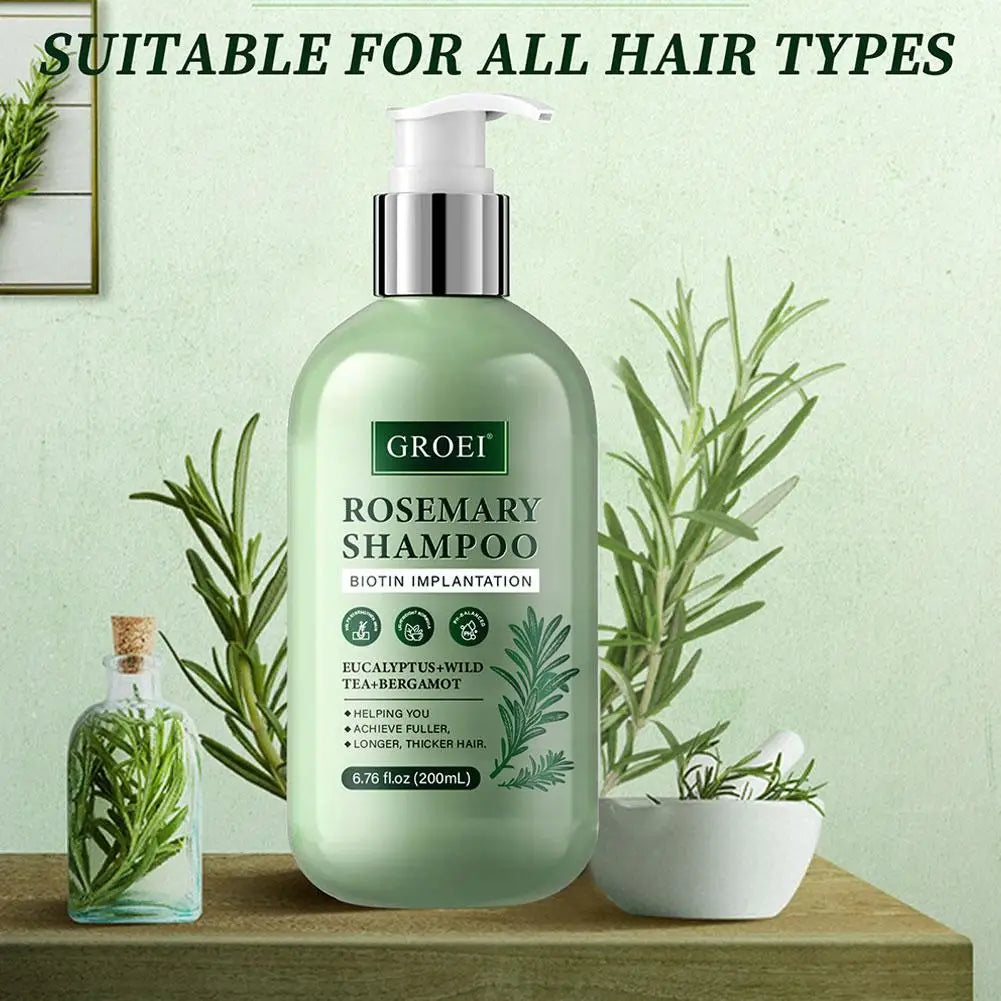 Rosemary Strengthening Shampoo 200ml – All Hair Types, Paraben-Free Strengthening Shampoo Oasis Select