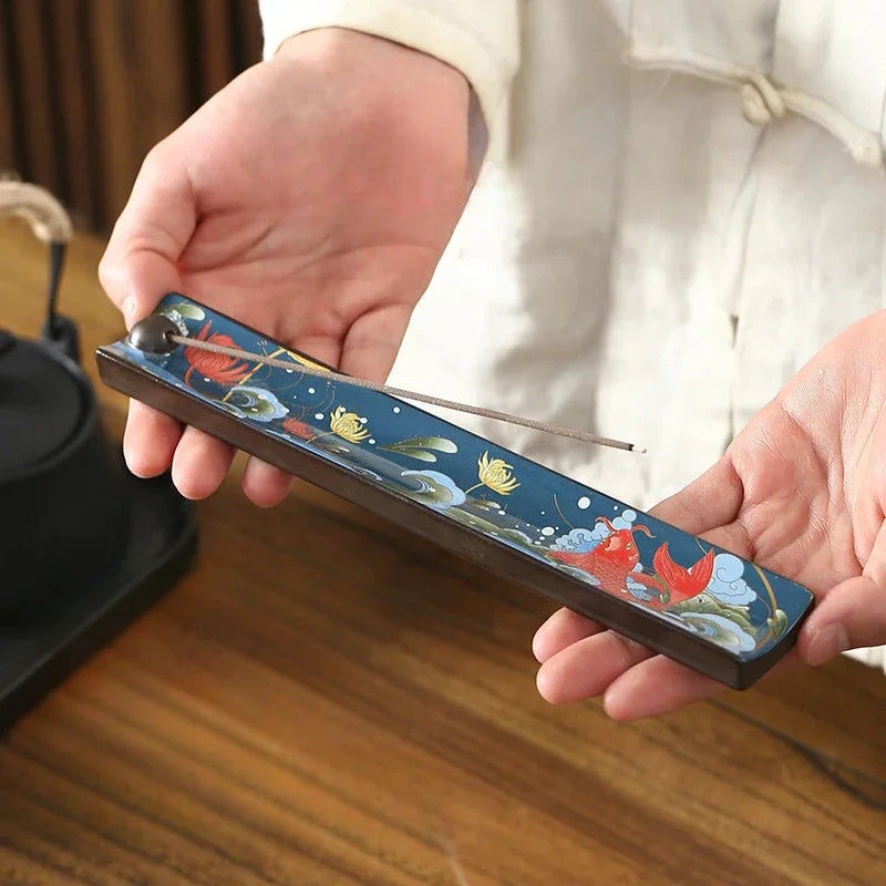 Ceramic Enamel Line Incense Burner Incense Insert Creative Tea Ceremony for Antique Lying Incense Burner Holder Oasis Select