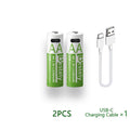 New AA USB rechargeable lithium-ion battery 1.5V AA 13600mAh/lithium-ion battery for Mouse watch toy MP3 player Camera keyboard Oasis Select 2 pcs AA Batteries 1.5V