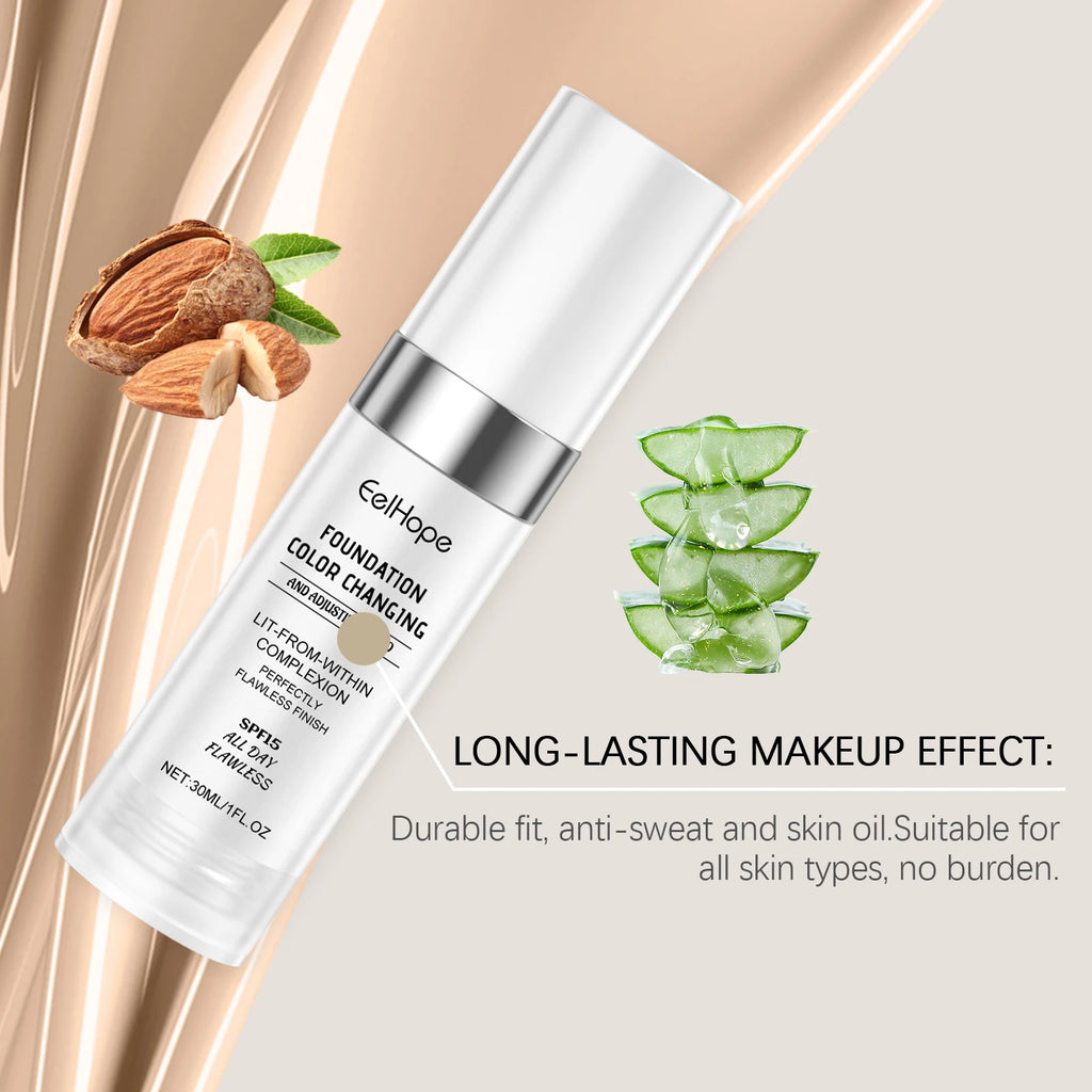 Foundation Moisturizing Liquid Foundation Face Makeup Foundation Light Coverage Dewy Finish Long Lasting Hydrating For Daily Oasis Select