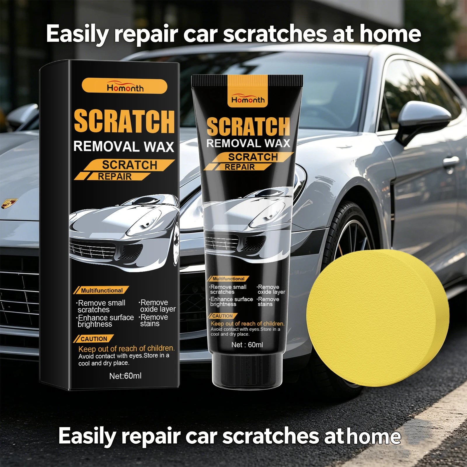 Scratch Removal Wax for Car Scratch Remove Surface Stains Clay Scratch Repair Paste Restores and Protects Polishing Car Care Oasis Select