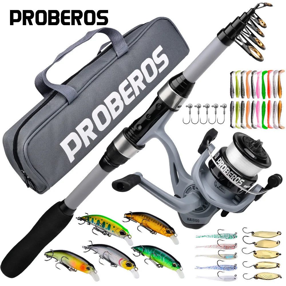 Portable sea rod set, long-range casting, mini fishing rod, fishing wheel, fishing line, bait, fishing rod, complete set of sea Oasis Select