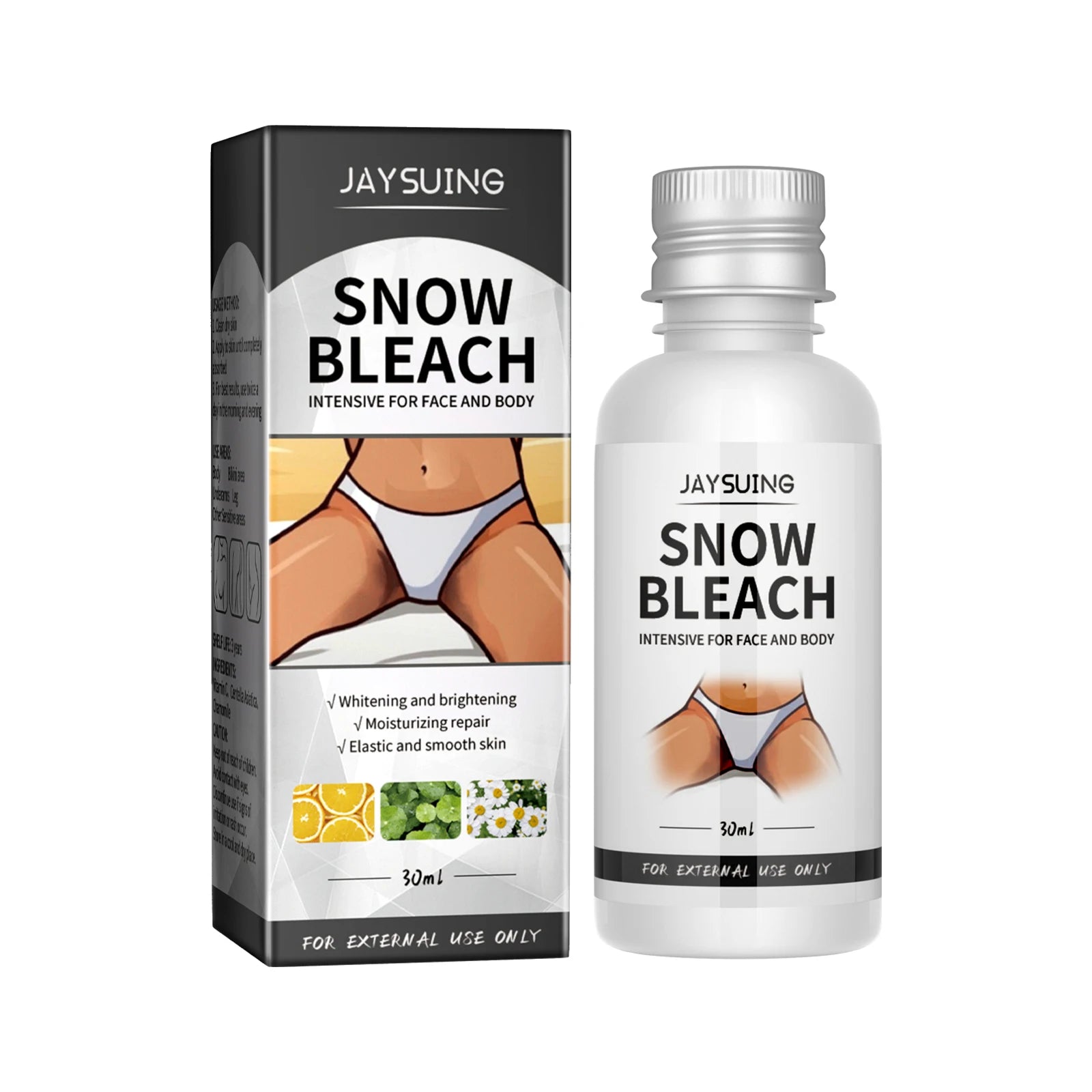Body Snow Bleach Cream Nicotinamide Removal Dark Spot Melanin Brighten Private Parts Underarm Bleaching Armpit Elbow Knees Joint Oasis Select 30ml