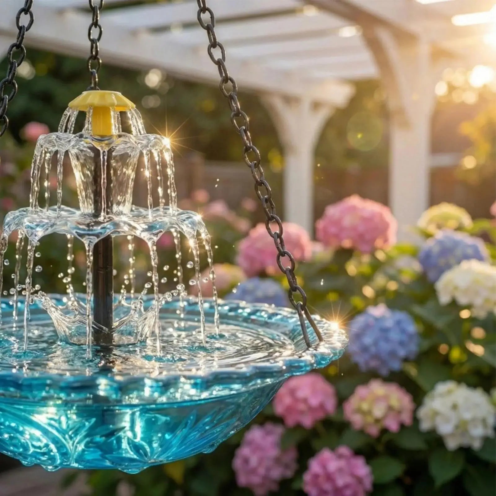 Solar Bird Bath Fountains Decorative with Pump Sprinkler Solar Powered Bird Bath Fountain for Outdoor Garden Yard Patio Porch Oasis Select